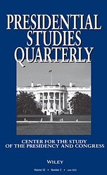 Book cover: Presidential Studies Quarterly