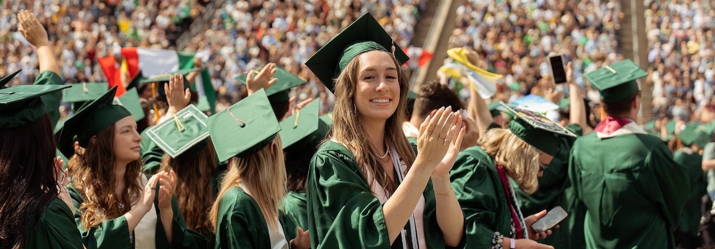 Graduates in graduation