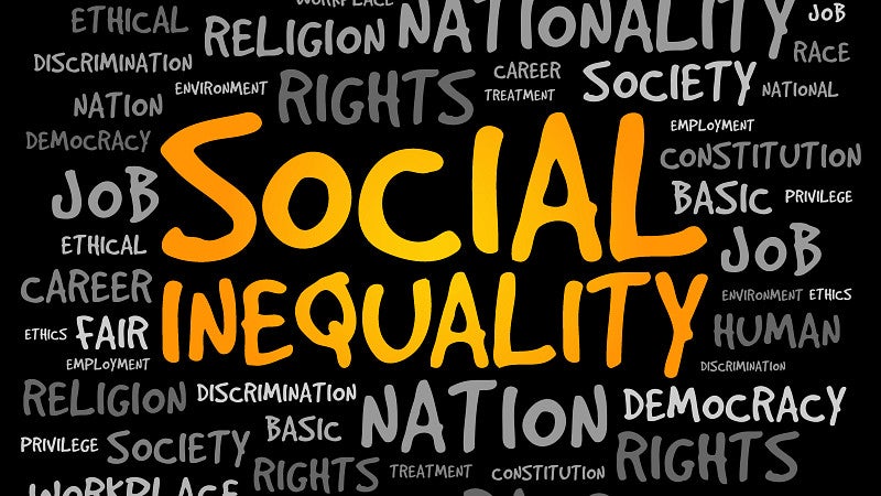 Social Inequality sign