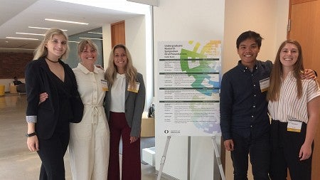 students presenting at undergraduate research symposium