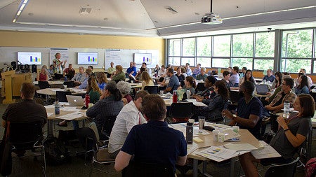 A classroom full of adults 