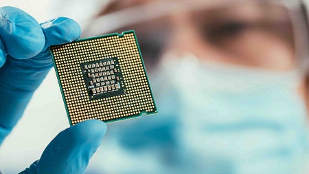semiconductor in a hand