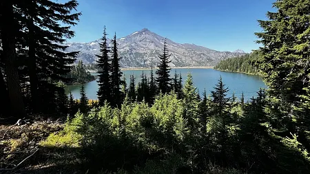 view of one of the sisters mountains