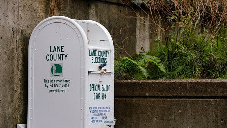 a ballot drop box site