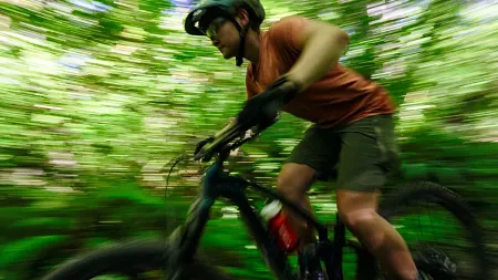 a person riding a bike