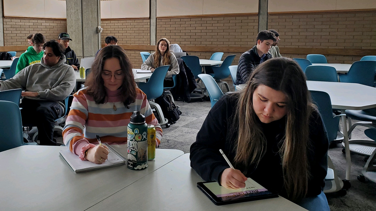 Students in Professor Kuhn's class