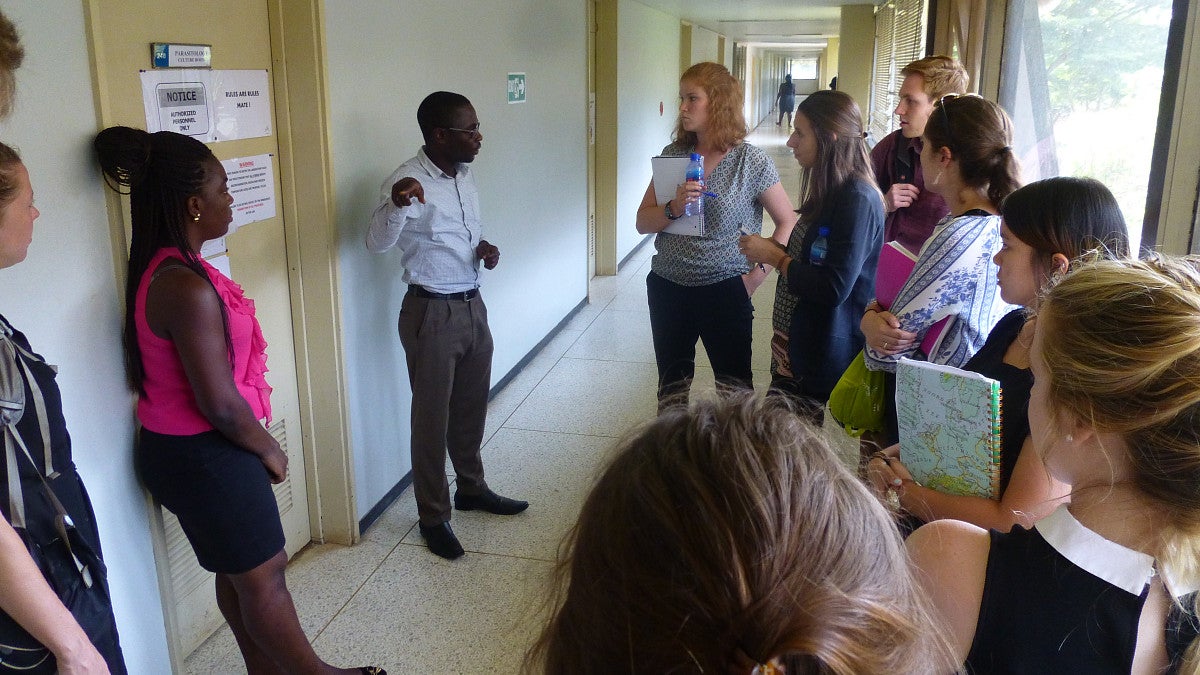 Students at a clinic in Accra