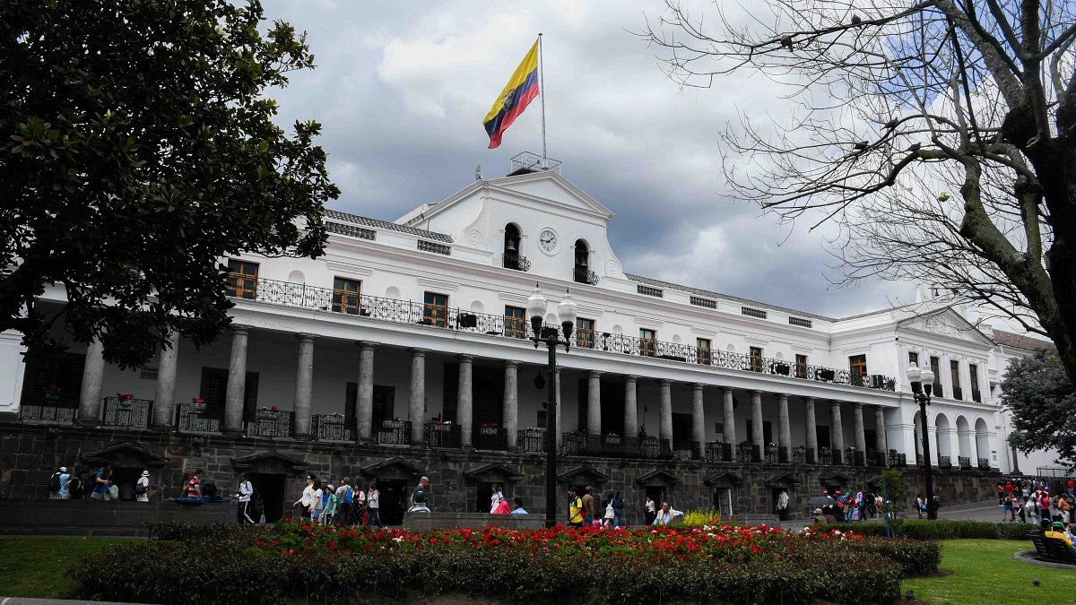 The capitol building in Quito, Ecuador