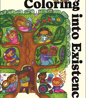 Book Cover- Coloring Into Existence by Isabel Millán