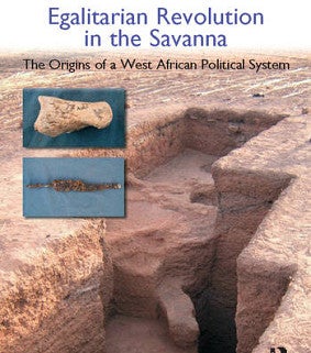 a book cover that features a dig site on flat ground with some fossils