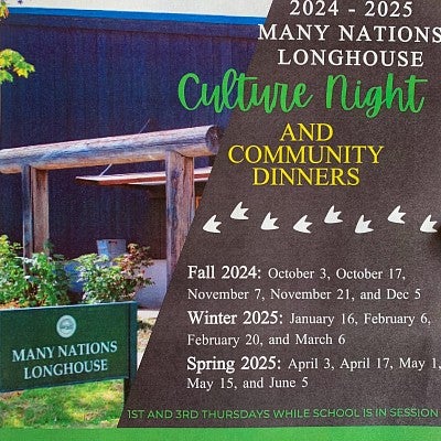 Many Nations Longhouse 2024-25 Culture Night Schedule 2024-25