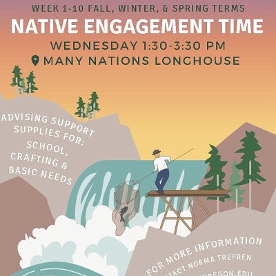 Native Engagement Time Poster_Wednesdays 1:30-3:30_Many Nations Longhouse