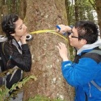 elp 2010-2011 students measuring tree trunk