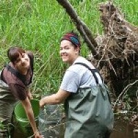 ELP 2013-2014 students wearing waders in wetland