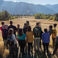 ELP 2018-2019 Students looking out over landscape