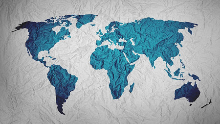 textured map of the world