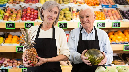 Older grocery workers