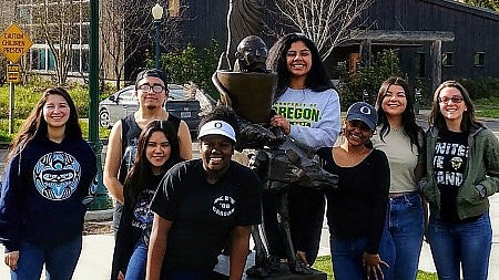 First NAIS-ARC Cohort, Rick Bartow Statue, KIH, 2017-2018