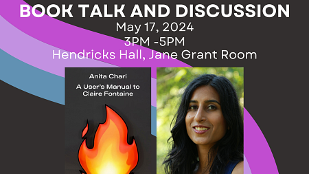 Flyer for Book Talk and Discussion for Dr. Anita Chari held May 17, 2024